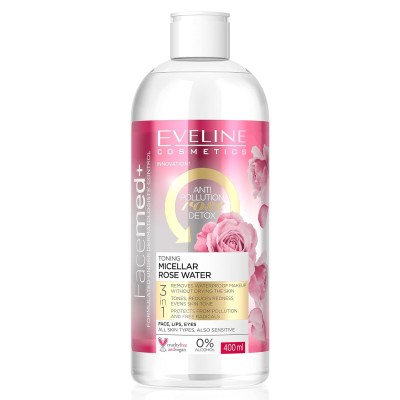 ايفلين فيس ميد تونر ماء ميسيلار بماء الورد 400 مل 