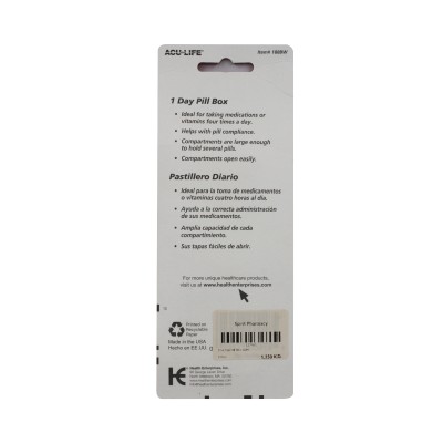 اي سي يو لايف منظم أقراص دواء يومي 