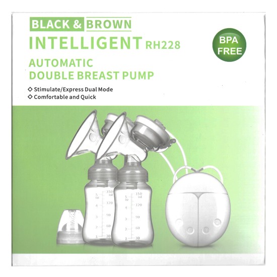 INTELLIGENT Automatic Double Breast Pump RH228 BLACK & BROWN