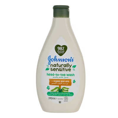 جونسون سائل استحمام وغسول بلألوفيرا للأطفال 395 مل