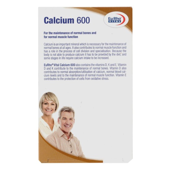 Euro- Vital Calcium 600mg 60's
