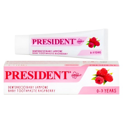 PRESIDENT 0-3 Years Baby ToothPaste RaspBerry 30ML