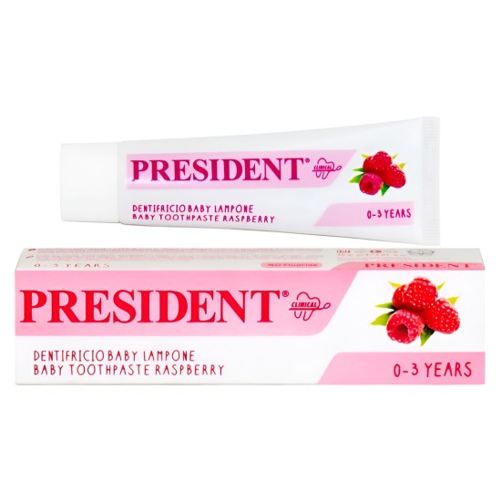 PRESIDENT 0-3 Years Baby ToothPaste RaspBerry 30ML