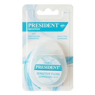 بريزيدنت - خيط تنظيف الأسنان الحساسة - 50 متر