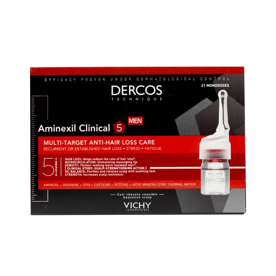 فيشي ديركوس أمينكسيل أمبولات ضد تساقط الشعر للرجال 21*6 مل