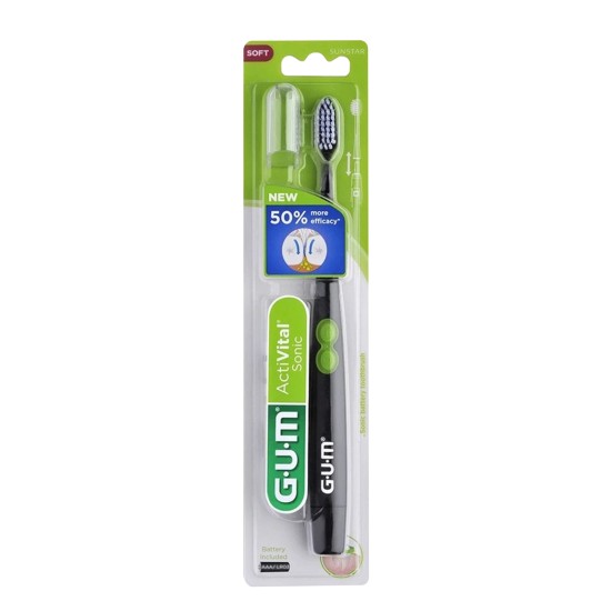 بتلر جم اكتيفيتال فرشاة الاسنان الكهربائية بالبطاريات (أسود)