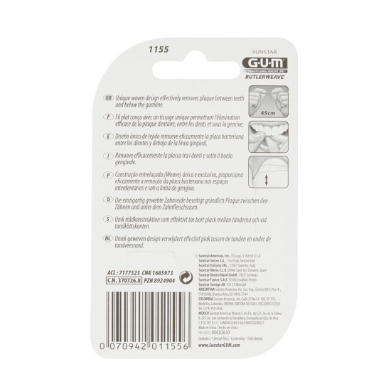 Butler Gum Butlerwave Waxed Floss 55m 1155