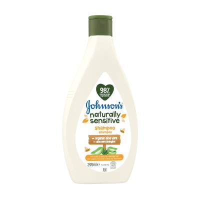 جونسون شامبو الأطفال طبيعي بالألوفيرا للفروة الحساسة 395 مل