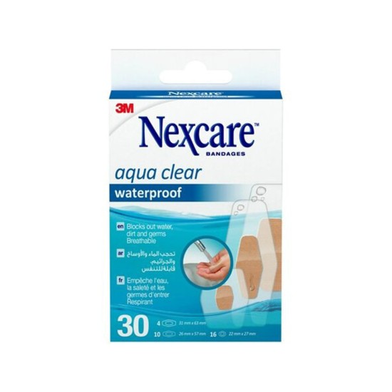 Nexcare Aqua Waterproof Assorted Bandages 30S