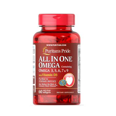 بيوريتانز برايد اول ان وان اوميجا مع فيتامين دال3 كبسولات هلامية 60كبسولة 