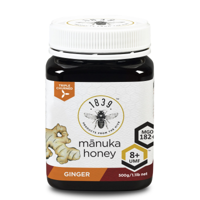 عسل 1893 مانوكا بالزنجبيل 500 جرام UMF 8+ 182 MGO 