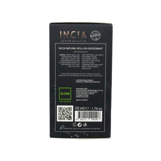 انسيا رول اون مزيل عرق طبيعي رجال 50مل 